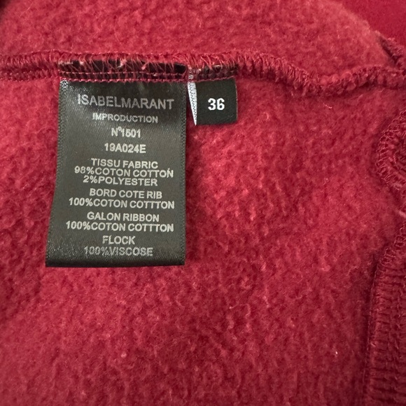 ISABEL MARANT ETOILE LOGO HOODIE SWEATSHIRT SIZE SMALL / FR 36 - Picture 3 of 5